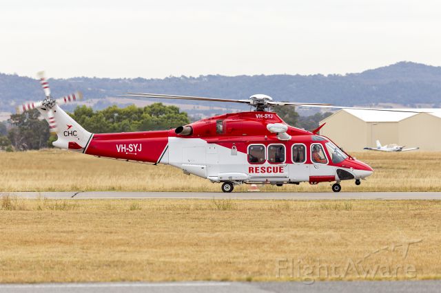 BELL-AGUSTA AB-139 (VH-SYJ) - Lloyd Off-Shore Helicopters (VH-SYJ) AgustaWestland AW139 taxiing at Wagga Wagga Airport 
