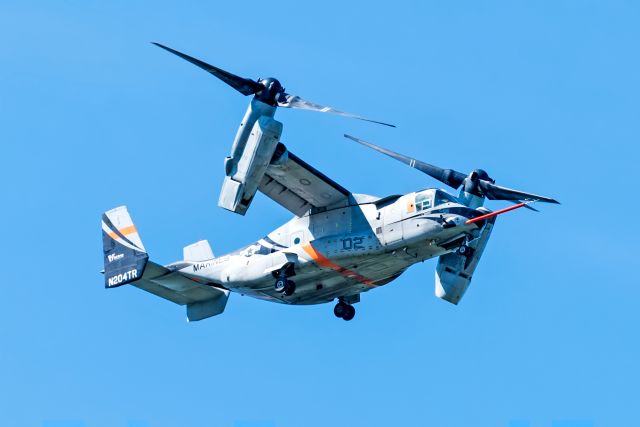 Bell V-22 Osprey (N204TR) - The left and right engine nacelles and exhaust are different
