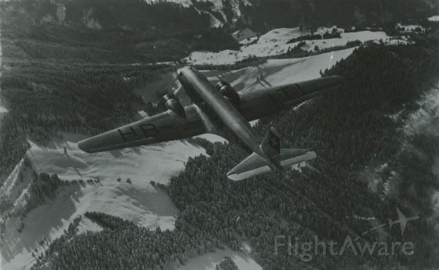 Douglas DC-2 (HB-ITI) - scanned from photograph
