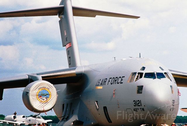 Boeing Globemaster III (03-3121) - U.S.A.F. C-17A Globemaster III, Ser. 03-3121, from Edwards AFB, 412th TW, on display at Barksdale AFB Airshow in 2005.