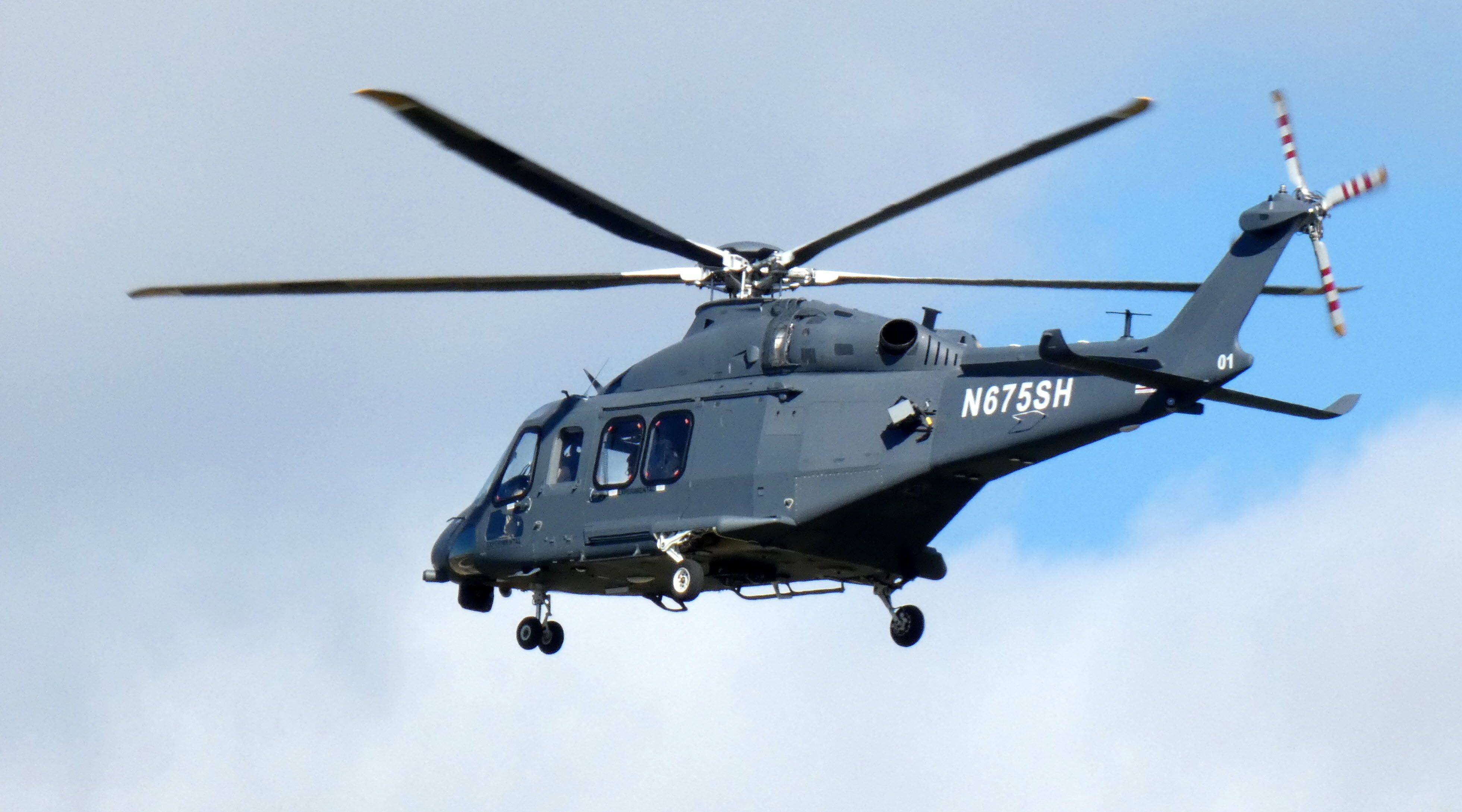 N675SH — - Making a low pass is this 2019 AgustaWestland MH-139A Grey Wolf Rotorcraft from the Autumn of 2020.