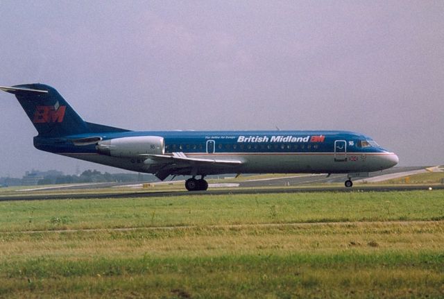 Fokker 70 (G-BVTF) - British Midland F70 cn11539; Archief 18aug1999