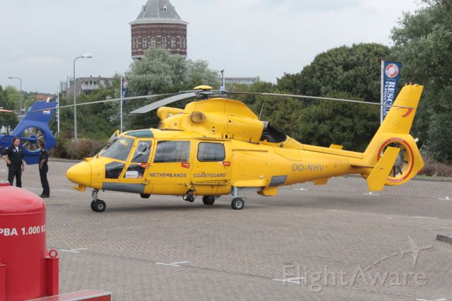 VOUGHT SA-366 Panther 800 (OO-NHV) - Noordzee Helikopters Vlaanderen (NHV), Airbus Helicopters AS365 Dauphin, at Rescue Vlissingen, 08-15-2018